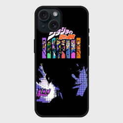 Чехол силиконовый для Apple iPhone 15 матовый Manga JoJo