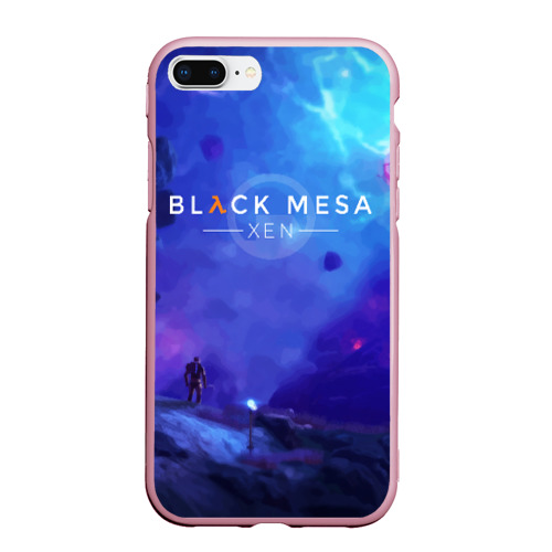 Чехол для iPhone 7Plus/8 Plus матовый Half-life - Black Mesa: Xen, цвет розовый