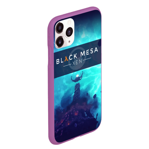 Чехол для iPhone 11 Pro Max матовый Half-life - Black Mesa: Xen, цвет фиолетовый - фото 3