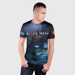 Мужская футболка 3D Slim Half-life - Black Mesa: Xen - фото 2