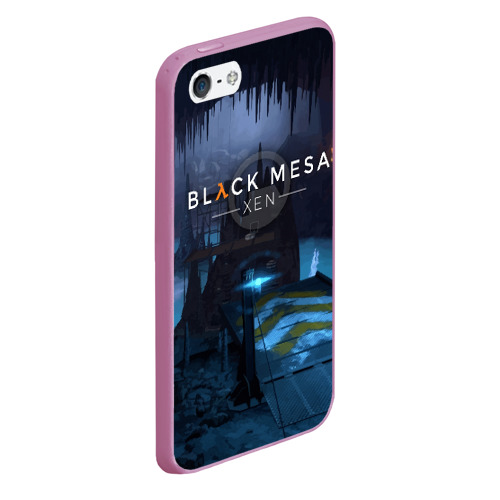 Чехол для iPhone 5/5S матовый Half-life - Black Mesa: Xen, цвет розовый - фото 3