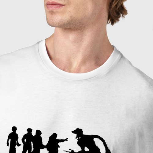 Мужская футболка хлопок Очень Странные Дела, цвет белый - фото 6