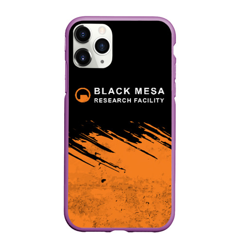 Чехол для iPhone 11 Pro Max матовый Black Mesa Half-Life, цвет фиолетовый