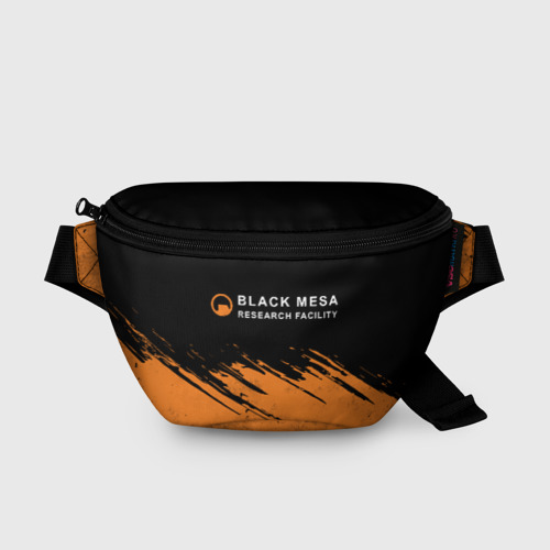 Поясная сумка 3D с принтом BLACK MESA (Half-Life), вид спереди #2
