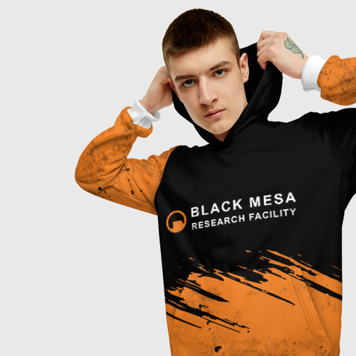 Мужская толстовка 3D Black Mesa Half-Life, цвет белый - фото 5