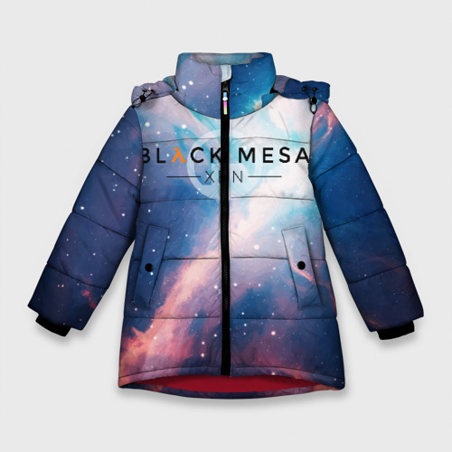 Зимняя куртка для девочек 3D с принтом Half-life - Black Mesa: Xen, вид спереди #2