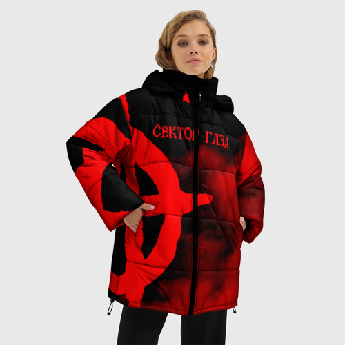 Женская зимняя куртка Oversize Сектор Газа, цвет черный - фото 3