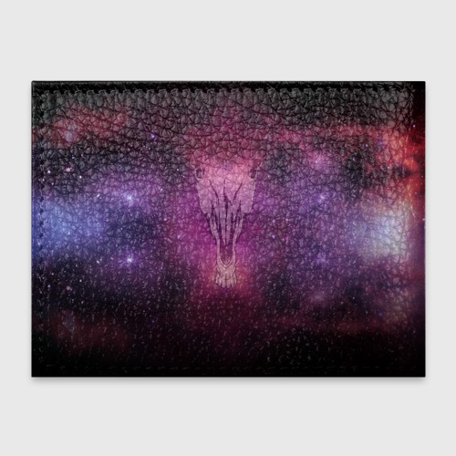 Обложка для студенческого билета Единороги в космосе, цвет черный - фото 2