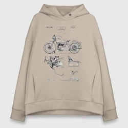 Женское худи Oversize хлопок Patent Bike