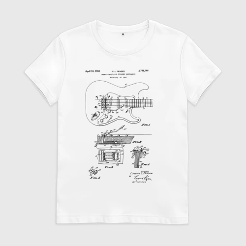 Женская футболка хлопок Patent C. L. Fender