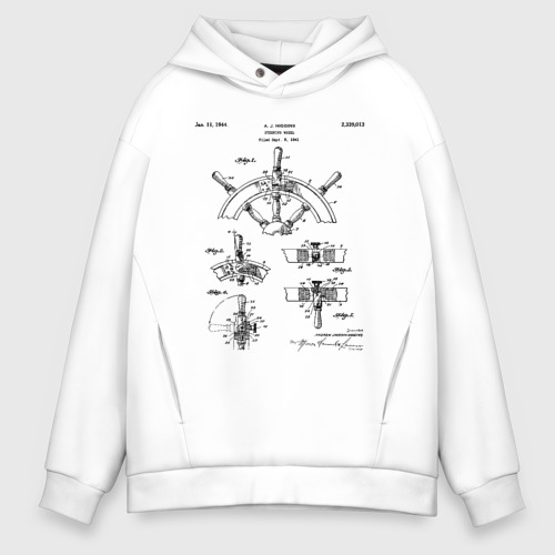 Мужское худи Oversize хлопок Patent - A. J. Higgins, цвет белый