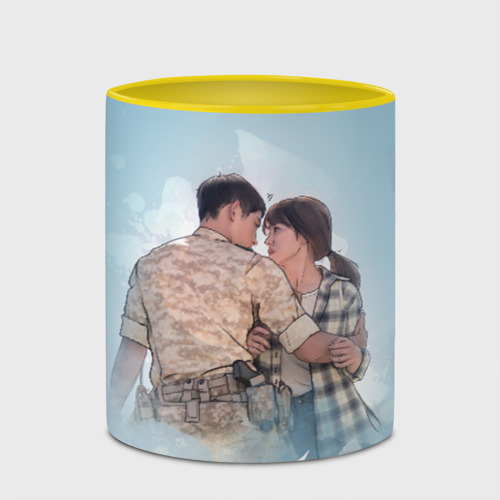 Кружка с полной запечаткой Descendants of the Sun, цвет белый + желтый - фото 4