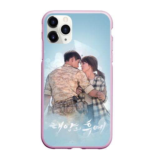 Чехол для iPhone 11 Pro Max матовый Descendants of the Sun, цвет розовый