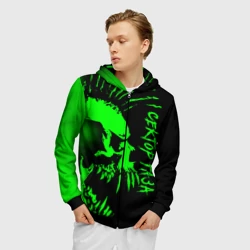 Мужская толстовка 3D на молнии Сектор Газа - фото 2