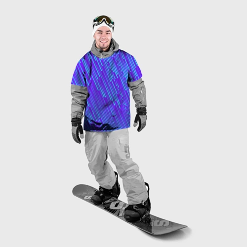 Накидка на куртку 3D Неоновые Линии