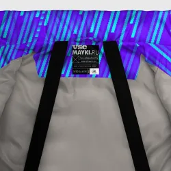 Мужская зимняя куртка 3D Неоновые Линии - фото 7