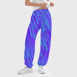 Женские джоггеры оверсайз 3D Неоновые Линии - фото 2