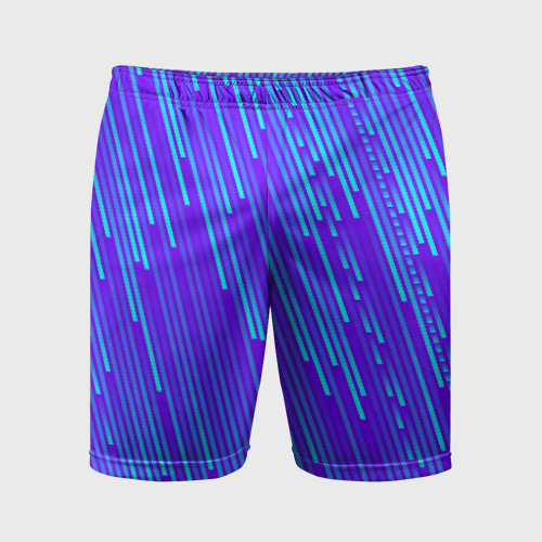 Мужские шорты спортивные Неоновые Линии, цвет 3D печать