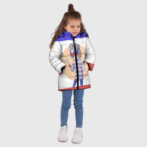 Зимняя куртка для девочек 3D с принтом CountryHumans - Россия, вид сбоку #3