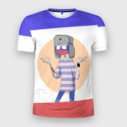 Мужская футболка 3D Slim CountryHumans - Россия