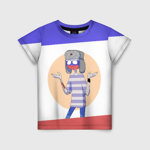 Детская футболка 3D CountryHumans - Россия