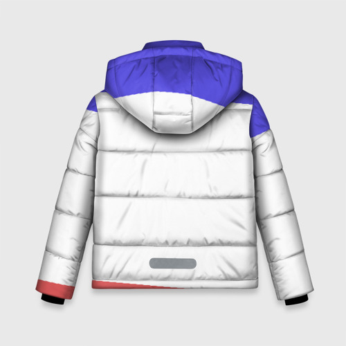 Зимняя куртка для мальчиков 3D с принтом CountryHumans - Россия, вид сзади #1