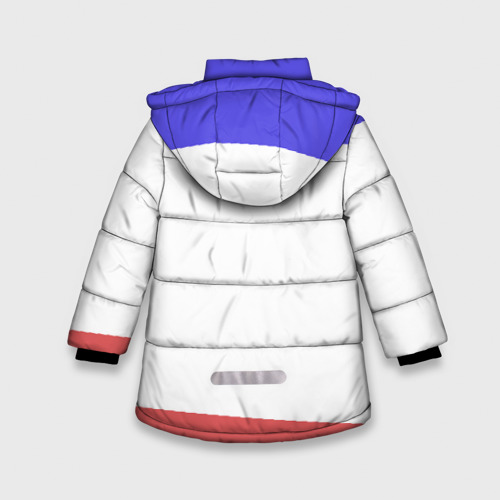 Зимняя куртка для девочек 3D с принтом CountryHumans - Россия, вид сзади #1