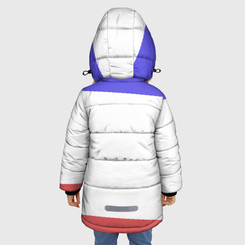 Зимняя куртка для девочек 3D с принтом CountryHumans - Россия, вид сзади #2