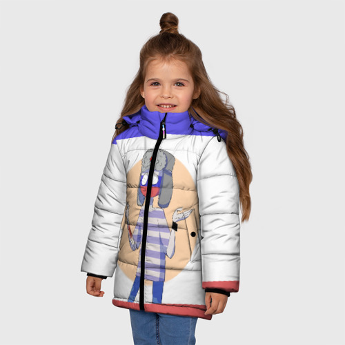 Зимняя куртка для девочек 3D с принтом CountryHumans - Россия, фото на моделе #1