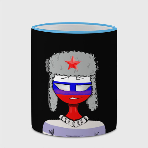 Кружка с полной запечаткой CountryHumans - Россия, цвет Кант небесно-голубой - фото 4