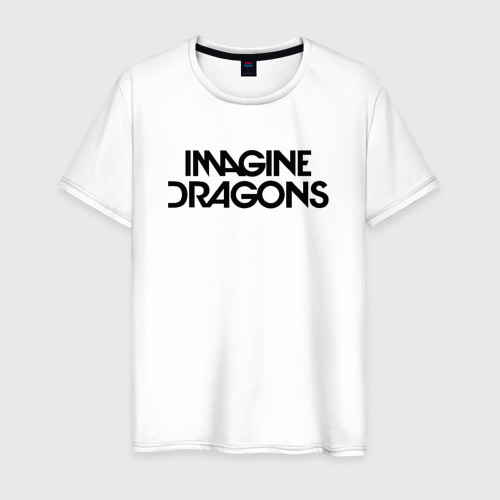 Мужская футболка хлопок IMAGINE DRAGONS, цвет белый