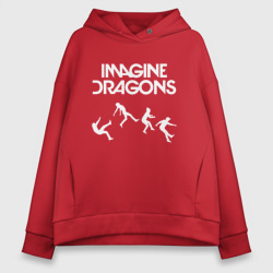 Женское худи Oversize хлопок Imagine dragons