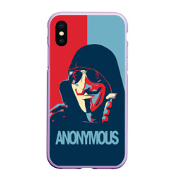 Чехол для iPhone XS Max матовый Anonymous поп арт мем