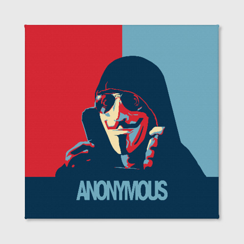 Холст квадратный Anonymous поп арт мем, цвет 3D печать - фото 2