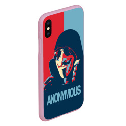 Чехол для iPhone XS Max матовый Anonymous поп арт мем - фото 2