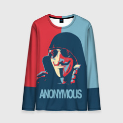 Мужской лонгслив 3D Anonymous поп арт мем