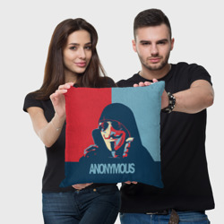 Подушка 3D Anonymous поп арт мем - фото 2