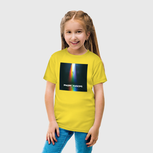 Детская футболка хлопок Imagine dragons, цвет желтый - фото 5