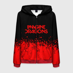 Мужская толстовка 3D на молнии Imagine dragons