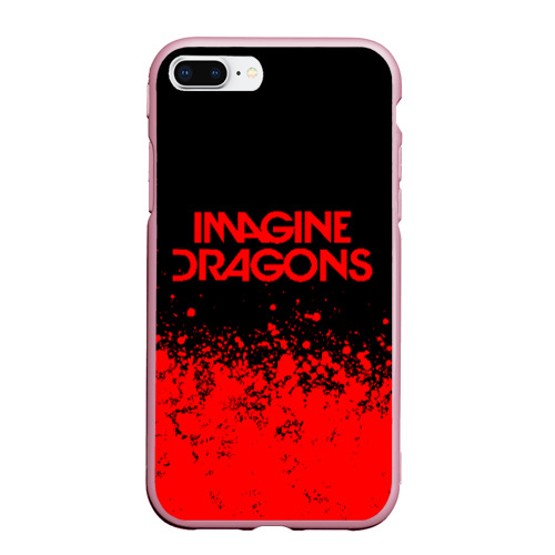 Чехол для iPhone 7Plus/8 Plus матовый Imagine dragons, цвет розовый