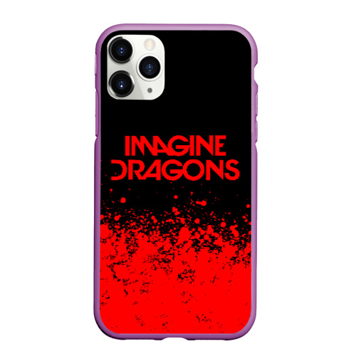 Чехол для iPhone 11 Pro Max матовый Imagine dragons, цвет фиолетовый