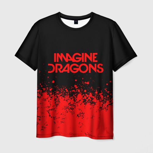 Мужская футболка с принтом Imagine dragons, вид спереди №1