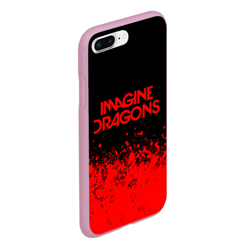 Чехол для iPhone 7Plus/8 Plus матовый Imagine dragons, цвет розовый - фото 3