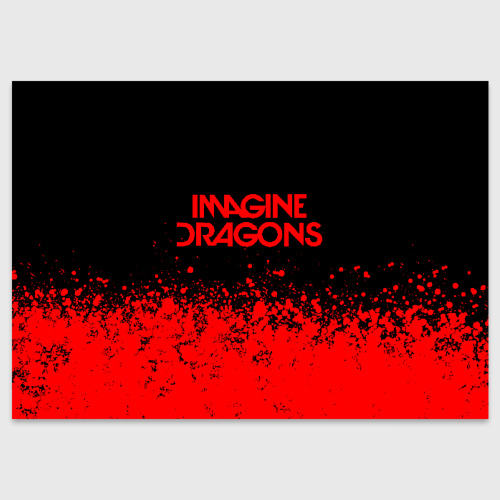 Поздравительная открытка Imagine dragons, цвет белый