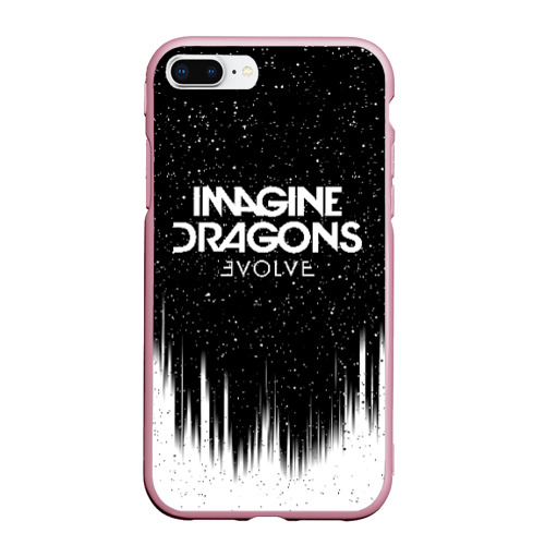 Чехол для iPhone 7Plus/8 Plus матовый Imagine dragons, цвет розовый