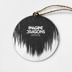 Деревянная игрушка круг Imagine dragons