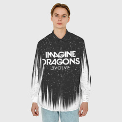 Мужская рубашка oversize 3D Imagine dragons - фото 2