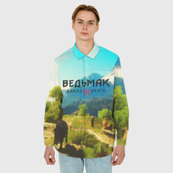 Мужская рубашка oversize 3D Ведьмак:дикая охота - фото 2