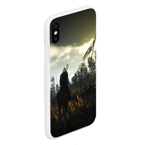 Чехол для iPhone XS Max матовый THE WITCHER 3, цвет белый - фото 3