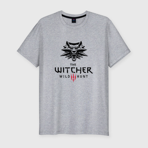 Мужская футболка хлопок Slim с принтом The Witcher 3:wild hunt, вид спереди #2